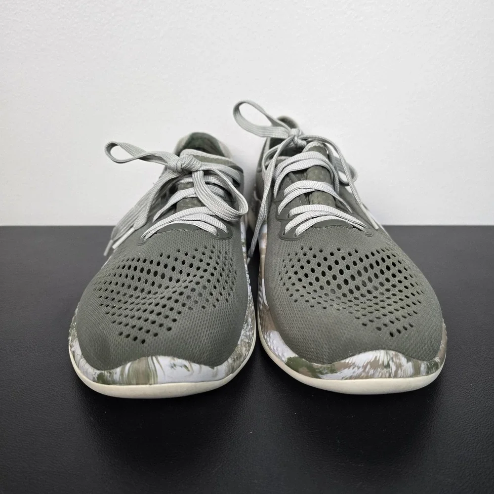 Crocs‎ Shoes Mens 9 Green Camo LiteRide 360 Marbled Pacer Boat Beach Fishing